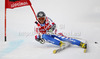 Thomas Fanara of France skiing in first run of men giant slalom race of Audi FIS Alpine skiing World cup 2012-2013 in Alta Badia, Italy. Man giant slalom race of Audi FIS Alpine skiing World cup was held on Gran Risa course in Alta Badia, Italy, on Sunday, 16th of December 2012.
