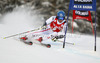 Benjamin Raich of Austria skiing in first run of men giant slalom race of Audi FIS Alpine skiing World cup 2012-2013 in Alta Badia, Italy. Man giant slalom race of Audi FIS Alpine skiing World cup was held on Gran Risa course in Alta Badia, Italy, on Sunday, 16th of December 2012.
