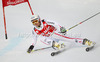 Marcel Mathis of Austria skiing in first run of men giant slalom race of Audi FIS Alpine skiing World cup 2012-2013 in Alta Badia, Italy. Man giant slalom race of Audi FIS Alpine skiing World cup was held on Gran Risa course in Alta Badia, Italy, on Sunday, 16th of December 2012.
