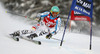 Felix Neureuther of Germany skiing in first run of men giant slalom race of Audi FIS Alpine skiing World cup 2012-2013 in Alta Badia, Italy. Man giant slalom race of Audi FIS Alpine skiing World cup was held on Gran Risa course in Alta Badia, Italy, on Sunday, 16th of December 2012.

