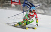 Marcus Sandell of Finland skiing in first run of men giant slalom race of Audi FIS Alpine skiing World cup 2012-2013 in Alta Badia, Italy. Man giant slalom race of Audi FIS Alpine skiing World cup was held on Gran Risa course in Alta Badia, Italy, on Sunday, 16th of December 2012.

