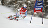 Carlo Janka of Switzerland skiing in first run of men giant slalom race of Audi FIS Alpine skiing World cup 2012-2013 in Alta Badia, Italy. Man giant slalom race of Audi FIS Alpine skiing World cup was held on Gran Risa course in Alta Badia, Italy, on Sunday, 16th of December 2012.
