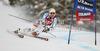 Stefan Luitz of Germany skiing in first run of men giant slalom race of Audi FIS Alpine skiing World cup 2012-2013 in Alta Badia, Italy. Man giant slalom race of Audi FIS Alpine skiing World cup was held on Gran Risa course in Alta Badia, Italy, on Sunday, 16th of December 2012.
