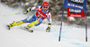 Janez Jazbec of Slovenia skiing in first run of men giant slalom race of Audi FIS Alpine skiing World cup 2012-2013 in Alta Badia, Italy. Man giant slalom race of Audi FIS Alpine skiing World cup was held on Gran Risa course in Alta Badia, Italy, on Sunday, 16th of December 2012.
