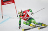 Samu Torsti of Finland skiing in first run of men giant slalom race of Audi FIS Alpine skiing World cup 2012-2013 in Alta Badia, Italy. Man giant slalom race of Audi FIS Alpine skiing World cup was held on Gran Risa course in Alta Badia, Italy, on Sunday, 16th of December 2012.
