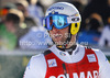 Fifth placed Davide Simoncelli of Italy reacts in finish of second run of men giant slalom race of Audi FIS Alpine skiing World cup 2012-2013 in Alta Badia, Italy. Man giant slalom race of Audi FIS Alpine skiing World cup was held on Gran Risa course in Alta Badia, Italy, on Sunday, 16th of December 2012.
