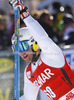 Fifth placed Davide Simoncelli of Italy reacts in finish of second run of men giant slalom race of Audi FIS Alpine skiing World cup 2012-2013 in Alta Badia, Italy. Man giant slalom race of Audi FIS Alpine skiing World cup was held on Gran Risa course in Alta Badia, Italy, on Sunday, 16th of December 2012.
