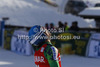 Seventh placed Marcus Sandell of Finland reacts in finish of second run of men giant slalom race of Audi FIS Alpine skiing World cup 2012-2013 in Alta Badia, Italy. Man giant slalom race of Audi FIS Alpine skiing World cup was held on Gran Risa course in Alta Badia, Italy, on Sunday, 16th of December 2012.
