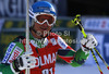 Seventh placed Marcus Sandell of Finland reacts in finish of second run of men giant slalom race of Audi FIS Alpine skiing World cup 2012-2013 in Alta Badia, Italy. Man giant slalom race of Audi FIS Alpine skiing World cup was held on Gran Risa course in Alta Badia, Italy, on Sunday, 16th of December 2012.
