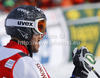 Third placed Thomas Fanara of France reacts in finish of second run of men giant slalom race of Audi FIS Alpine skiing World cup 2012-2013 in Alta Badia, Italy. Man giant slalom race of Audi FIS Alpine skiing World cup was held on Gran Risa course in Alta Badia, Italy, on Sunday, 16th of December 2012.
