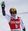Second placed Marcel Hirscher of Austria reacts in finish of second run of men giant slalom race of Audi FIS Alpine skiing World cup 2012-2013 in Alta Badia, Italy. Man giant slalom race of Audi FIS Alpine skiing World cup was held on Gran Risa course in Alta Badia, Italy, on Sunday, 16th of December 2012.
