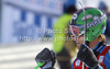 Winner Ted Ligety of USA reacts in finish of second run of men giant slalom race of Audi FIS Alpine skiing World cup 2012-2013 in Alta Badia, Italy. Man giant slalom race of Audi FIS Alpine skiing World cup was held on Gran Risa course in Alta Badia, Italy, on Sunday, 16th of December 2012.
