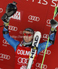Winner Ted Ligety of USA celebrates his medal won in men giant slalom race of Audi FIS Alpine skiing World cup 2012-2013 in Alta Badia, Italy. Man giant slalom race of Audi FIS Alpine skiing World cup was held on Gran Risa course in Alta Badia, Italy, on Sunday, 16th of December 2012.
