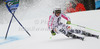 Viktoria Rebensburg of Germany skiing in first run of women giant slalom race of Audi FIS Alpine skiing World cup 2012-2013 in Semmering, Austria. Women giant slalom race of Audi FIS Alpine skiing World cup was held in Semmering, Austria, on Friday, 28th of December 2012.
