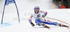 Tessa Worley of France skiing in first run of women giant slalom race of Audi FIS Alpine skiing World cup 2012-2013 in Semmering, Austria. Women giant slalom race of Audi FIS Alpine skiing World cup was held in Semmering, Austria, on Friday, 28th of December 2012.

