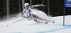 Julia Mancuso of USA skiing in first run of women giant slalom race of Audi FIS Alpine skiing World cup 2012-2013 in Semmering, Austria. Women giant slalom race of Audi FIS Alpine skiing World cup was held in Semmering, Austria, on Friday, 28th of December 2012.
