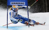 Jessica Lindell-Vikarby of Sweden skiing in first run of women giant slalom race of Audi FIS Alpine skiing World cup 2012-2013 in Semmering, Austria. Women giant slalom race of Audi FIS Alpine skiing World cup was held in Semmering, Austria, on Friday, 28th of December 2012.
