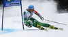Tanja Poutiainen of Finland skiing in first run of women giant slalom race of Audi FIS Alpine skiing World cup 2012-2013 in Semmering, Austria. Women giant slalom race of Audi FIS Alpine skiing World cup was held in Semmering, Austria, on Friday, 28th of December 2012.
