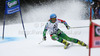 Tanja Poutiainen of Finland skiing in first run of women giant slalom race of Audi FIS Alpine skiing World cup 2012-2013 in Semmering, Austria. Women giant slalom race of Audi FIS Alpine skiing World cup was held in Semmering, Austria, on Friday, 28th of December 2012.
