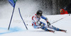 Lara Gut of Switzerland skiing in first run of women giant slalom race of Audi FIS Alpine skiing World cup 2012-2013 in Semmering, Austria. Women giant slalom race of Audi FIS Alpine skiing World cup was held in Semmering, Austria, on Friday, 28th of December 2012.
