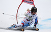 Lara Gut of Switzerland skiing in first run of women giant slalom race of Audi FIS Alpine skiing World cup 2012-2013 in Semmering, Austria. Women giant slalom race of Audi FIS Alpine skiing World cup was held in Semmering, Austria, on Friday, 28th of December 2012.
