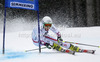 Stefanie Koehle of Austria skiing in first run of women giant slalom race of Audi FIS Alpine skiing World cup 2012-2013 in Semmering, Austria. Women giant slalom race of Audi FIS Alpine skiing World cup was held in Semmering, Austria, on Friday, 28th of December 2012.
