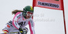 Lena Duerr of Germany skiing in first run of women giant slalom race of Audi FIS Alpine skiing World cup 2012-2013 in Semmering, Austria. Women giant slalom race of Audi FIS Alpine skiing World cup was held in Semmering, Austria, on Friday, 28th of December 2012.
