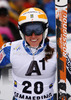 Tenth placed Maria Pietilae-Holmner of Sweden reacts in finish of second run of women giant slalom race of Audi FIS Alpine skiing World cup 2012-2013 in Semmering, Austria. Women giant slalom race of Audi FIS Alpine skiing World cup was held in Semmering, Austria, on Friday, 28th of December 2012.
