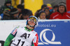 Twentieth placed Tanja Poutiainen of Finland reacts in finish of second run of women giant slalom race of Audi FIS Alpine skiing World cup 2012-2013 in Semmering, Austria. Women giant slalom race of Audi FIS Alpine skiing World cup was held in Semmering, Austria, on Friday, 28th of December 2012.
