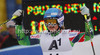 Twentieth placed Tanja Poutiainen of Finland reacts in finish of second run of women giant slalom race of Audi FIS Alpine skiing World cup 2012-2013 in Semmering, Austria. Women giant slalom race of Audi FIS Alpine skiing World cup was held in Semmering, Austria, on Friday, 28th of December 2012.
