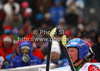 Twentieth placed Tanja Poutiainen of Finland reacts in finish of second run of women giant slalom race of Audi FIS Alpine skiing World cup 2012-2013 in Semmering, Austria. Women giant slalom race of Audi FIS Alpine skiing World cup was held in Semmering, Austria, on Friday, 28th of December 2012.
