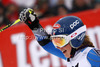 Eight placed Mikaela Shiffrin of USA reacts in finish of second run of women giant slalom race of Audi FIS Alpine skiing World cup 2012-2013 in Semmering, Austria. Women giant slalom race of Audi FIS Alpine skiing World cup was held in Semmering, Austria, on Friday, 28th of December 2012.
