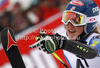 Eight placed Mikaela Shiffrin of USA reacts in finish of second run of women giant slalom race of Audi FIS Alpine skiing World cup 2012-2013 in Semmering, Austria. Women giant slalom race of Audi FIS Alpine skiing World cup was held in Semmering, Austria, on Friday, 28th of December 2012.

