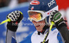 Eight placed Mikaela Shiffrin of USA reacts in finish of second run of women giant slalom race of Audi FIS Alpine skiing World cup 2012-2013 in Semmering, Austria. Women giant slalom race of Audi FIS Alpine skiing World cup was held in Semmering, Austria, on Friday, 28th of December 2012.
