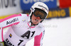 Fifth placed Viktoria Rebensburg of Germany reacts in finish of second run of women giant slalom race of Audi FIS Alpine skiing World cup 2012-2013 in Semmering, Austria. Women giant slalom race of Audi FIS Alpine skiing World cup was held in Semmering, Austria, on Friday, 28th of December 2012.
