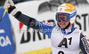 Sixth placed Jessica Lindell-Vikarby of Sweden reacts in finish of second run of women giant slalom race of Audi FIS Alpine skiing World cup 2012-2013 in Semmering, Austria. Women giant slalom race of Audi FIS Alpine skiing World cup was held in Semmering, Austria, on Friday, 28th of December 2012.
