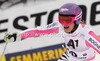 Fourth placed Maria Hoefl-Riesch of Germany reacts in finish of second run of women giant slalom race of Audi FIS Alpine skiing World cup 2012-2013 in Semmering, Austria. Women giant slalom race of Audi FIS Alpine skiing World cup was held in Semmering, Austria, on Friday, 28th of December 2012.
