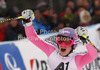 Fourth placed Maria Hoefl-Riesch of Germany reacts in finish of second run of women giant slalom race of Audi FIS Alpine skiing World cup 2012-2013 in Semmering, Austria. Women giant slalom race of Audi FIS Alpine skiing World cup was held in Semmering, Austria, on Friday, 28th of December 2012.
