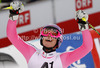 Fourth placed Maria Hoefl-Riesch of Germany reacts in finish of second run of women giant slalom race of Audi FIS Alpine skiing World cup 2012-2013 in Semmering, Austria. Women giant slalom race of Audi FIS Alpine skiing World cup was held in Semmering, Austria, on Friday, 28th of December 2012.
