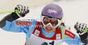 Second placed Tina Maze of Slovenia reacts in finish of second run of women giant slalom race of Audi FIS Alpine skiing World cup 2012-2013 in Semmering, Austria. Women giant slalom race of Audi FIS Alpine skiing World cup was held in Semmering, Austria, on Friday, 28th of December 2012.
