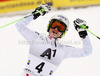 Winner Anna Fenninger of Austria reacts in finish of second run of women giant slalom race of Audi FIS Alpine skiing World cup 2012-2013 in Semmering, Austria. Women giant slalom race of Audi FIS Alpine skiing World cup was held in Semmering, Austria, on Friday, 28th of December 2012.
