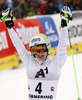 Winner Anna Fenninger of Austria reacts in finish of second run of women giant slalom race of Audi FIS Alpine skiing World cup 2012-2013 in Semmering, Austria. Women giant slalom race of Audi FIS Alpine skiing World cup was held in Semmering, Austria, on Friday, 28th of December 2012.
