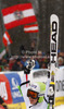 Winner Anna Fenninger of Austria reacts in finish of second run of women giant slalom race of Audi FIS Alpine skiing World cup 2012-2013 in Semmering, Austria. Women giant slalom race of Audi FIS Alpine skiing World cup was held in Semmering, Austria, on Friday, 28th of December 2012.
