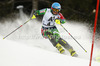 Tanja Poutiainen of Finland skiing in first run of women slalom race of Audi FIS Alpine skiing World cup 2012-2013 in Semmering, Austria. Women slalom race of Audi FIS Alpine skiing World cup was held in Semmering, Austria, on Saturday, 29th of December 2012.
