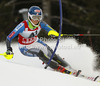 Mikaela Shiffrin of USA skiing in first run of women slalom race of Audi FIS Alpine skiing World cup 2012-2013 in Semmering, Austria. Women slalom race of Audi FIS Alpine skiing World cup was held in Semmering, Austria, on Saturday, 29th of December 2012.
