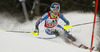 Mikaela Shiffrin of USA skiing in first run of women slalom race of Audi FIS Alpine skiing World cup 2012-2013 in Semmering, Austria. Women slalom race of Audi FIS Alpine skiing World cup was held in Semmering, Austria, on Saturday, 29th of December 2012.
