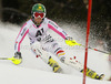 Lena Duerr of Germany skiing in first run of women slalom race of Audi FIS Alpine skiing World cup 2012-2013 in Semmering, Austria. Women slalom race of Audi FIS Alpine skiing World cup was held in Semmering, Austria, on Saturday, 29th of December 2012.
