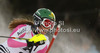Lena Duerr of Germany skiing in first run of women slalom race of Audi FIS Alpine skiing World cup 2012-2013 in Semmering, Austria. Women slalom race of Audi FIS Alpine skiing World cup was held in Semmering, Austria, on Saturday, 29th of December 2012.
