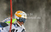 Therese Borssen of Sweden skiing in first run of women slalom race of Audi FIS Alpine skiing World cup 2012-2013 in Semmering, Austria. Women slalom race of Audi FIS Alpine skiing World cup was held in Semmering, Austria, on Saturday, 29th of December 2012.
