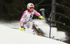 Christina Geiger of Germany skiing in first run of women slalom race of Audi FIS Alpine skiing World cup 2012-2013 in Semmering, Austria. Women slalom race of Audi FIS Alpine skiing World cup was held in Semmering, Austria, on Saturday, 29th of December 2012.
